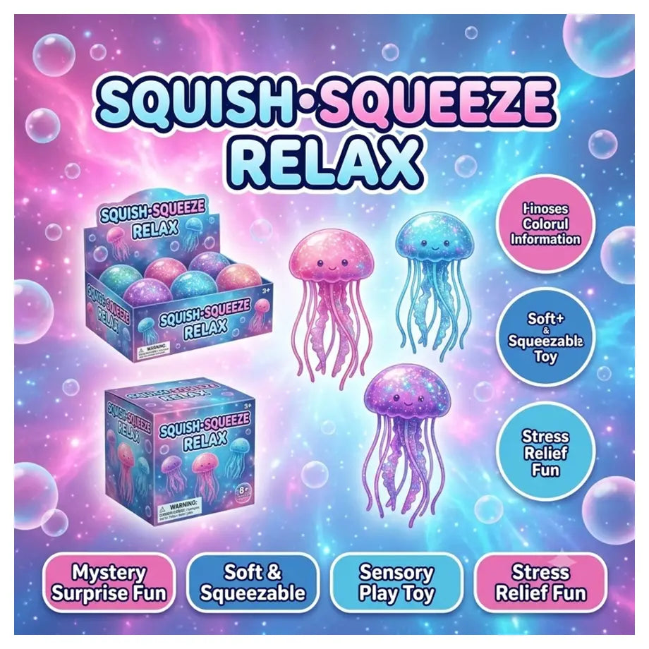 Squishy Buns Jellyfish Squeeze Stress Ball (Assorted)