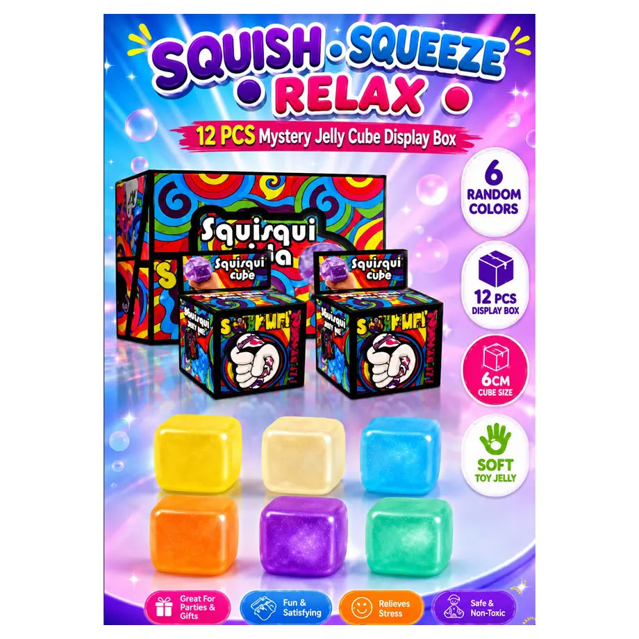 Squishy Buns 6cm Pearlescent Glue Cube (Assorted)