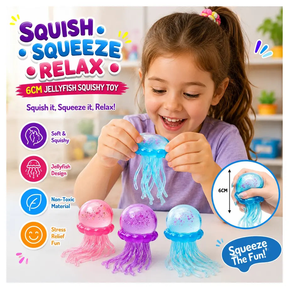 Squishy Buns Jellyfish Squeeze Stress Ball (Assorted)