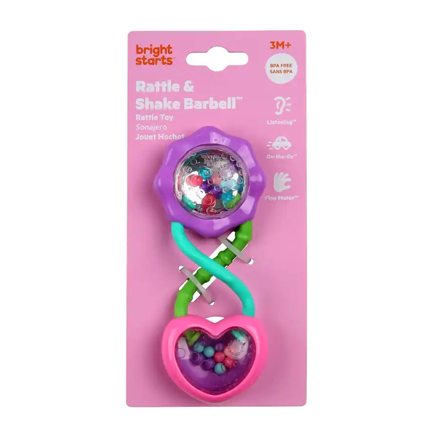 Bright Starts Rattle and Shake Barbell Toy (purple)