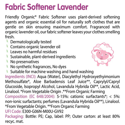 Friendly Organic Lavender Baby Fabric Softener 750ml (White)