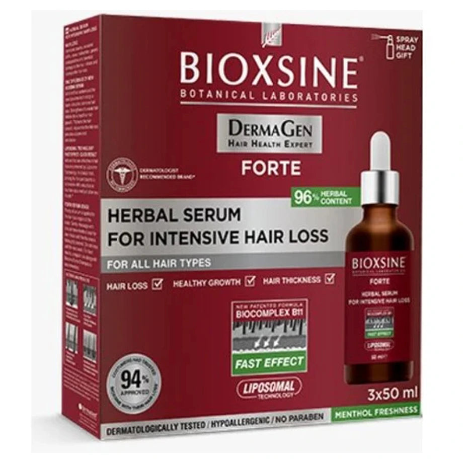 Bioxcin Forte Intensive Hairloss Herbal Spray Serum 3x50ml