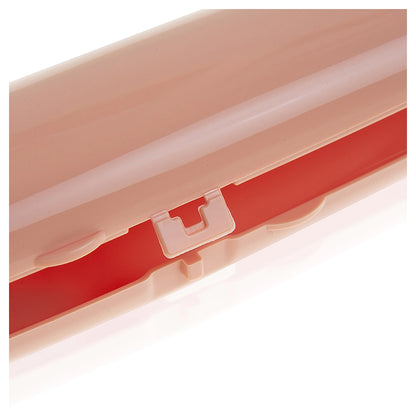 Babyjem Plastic Fork & Spoon Travel Case, 6+ Months (Rose)