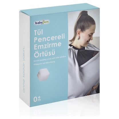 Babyjem Breast Feeding with Tulle Cover (Grey)