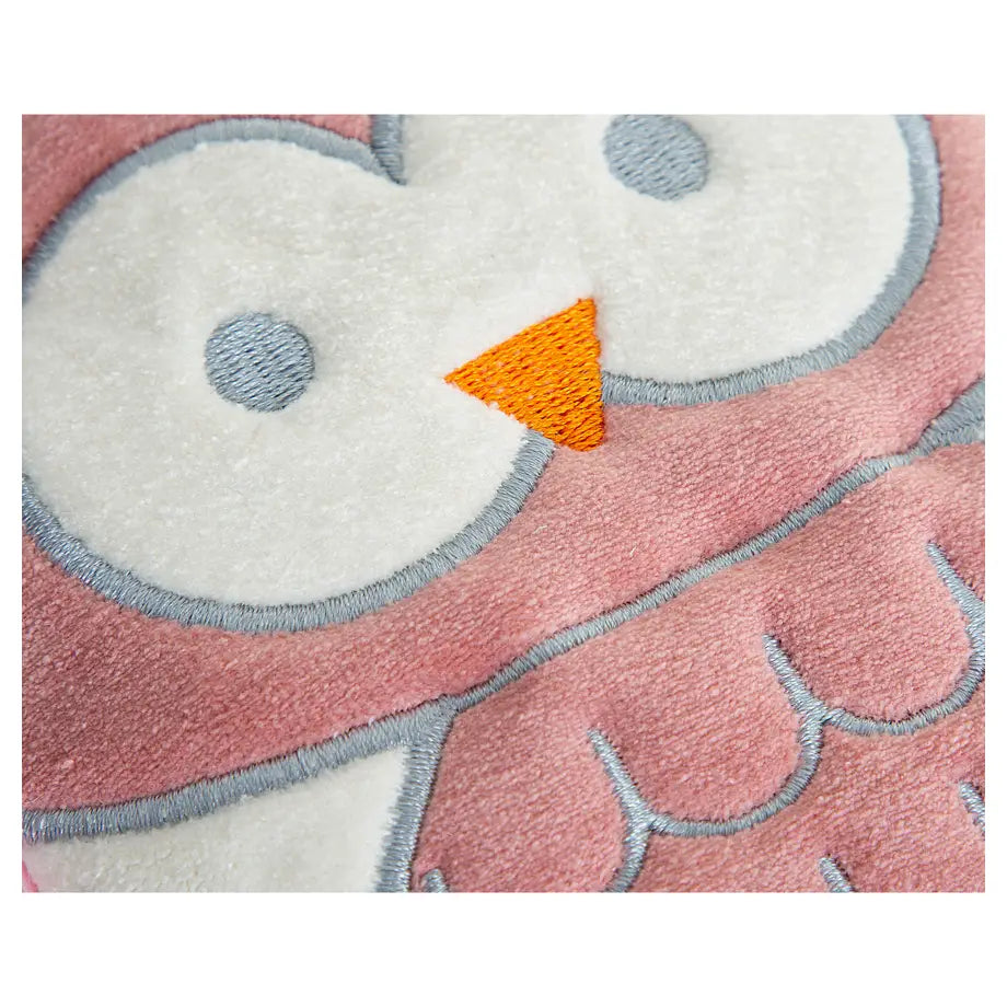 Babyjem Cherry Seeds Filled Velvet Colic Owl Shaped Pillow (Rose), 0 Months+