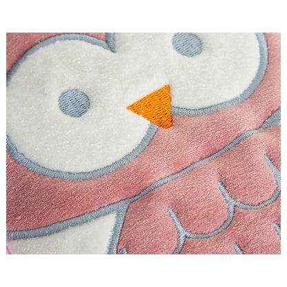 Babyjem Cherry Seeds Filled Velvet Colic Owl Shaped Pillow (Rose), 0 Months+