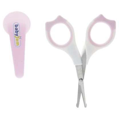 Babyjem 2-Piece Nail Scissors with Case Set for Babies (Pink), 0 Months+