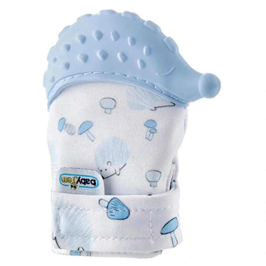 Babyjem Baby Teethering Gloves Hedgehog (Blue)