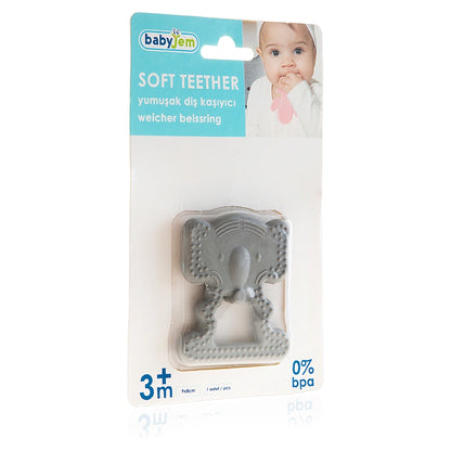 Babyjem Baby Teethering Elephant Gloves, 3+ Months (Grey)