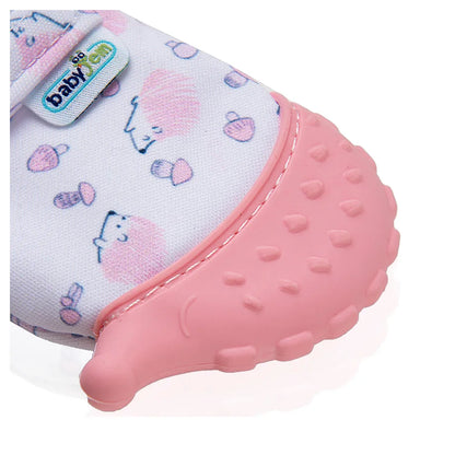 Babyjem Baby Teethering Gloves Hedgehog (Pink)