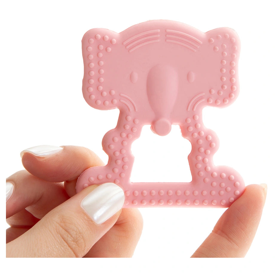 Babyjem Baby Teethering Elephant Gloves, 3+ Months (Pink)