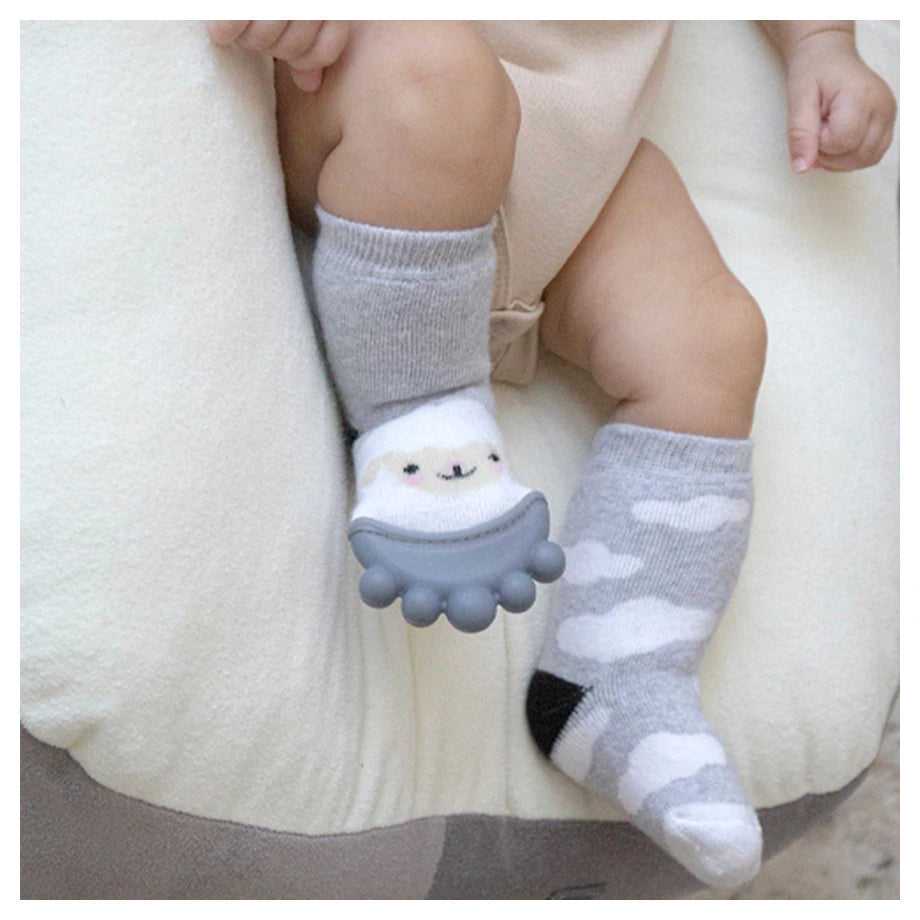 Babyjem Sock Teether, 3–12 Months (Grey)