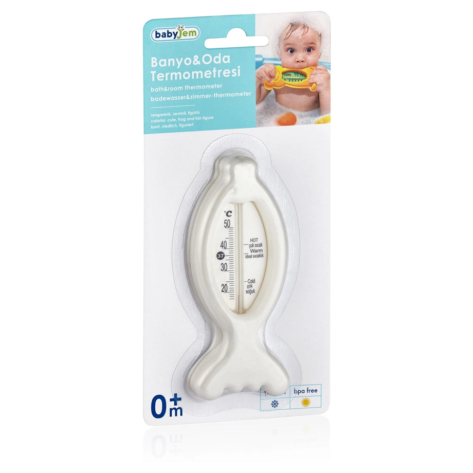 Babyjem Bath & Room Thermometer for Babies, Newborn (White), 0 Months+