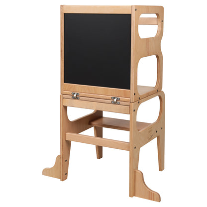Larisa And Pumpkin Learning Tower 100% Natural Beech Wood (Natural)
