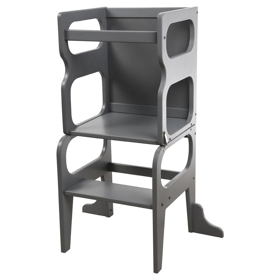 Larisa And Pumpkin Learning Tower 100% Natural Beech Wood (Grey)
