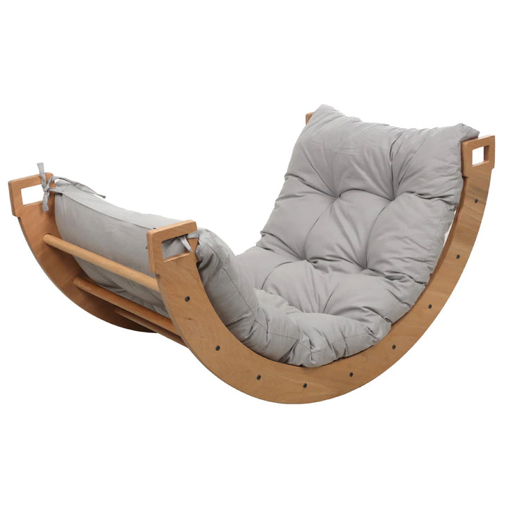 Larisa & Pumpkin Large Rocker Balance Arch with Grey Pillow