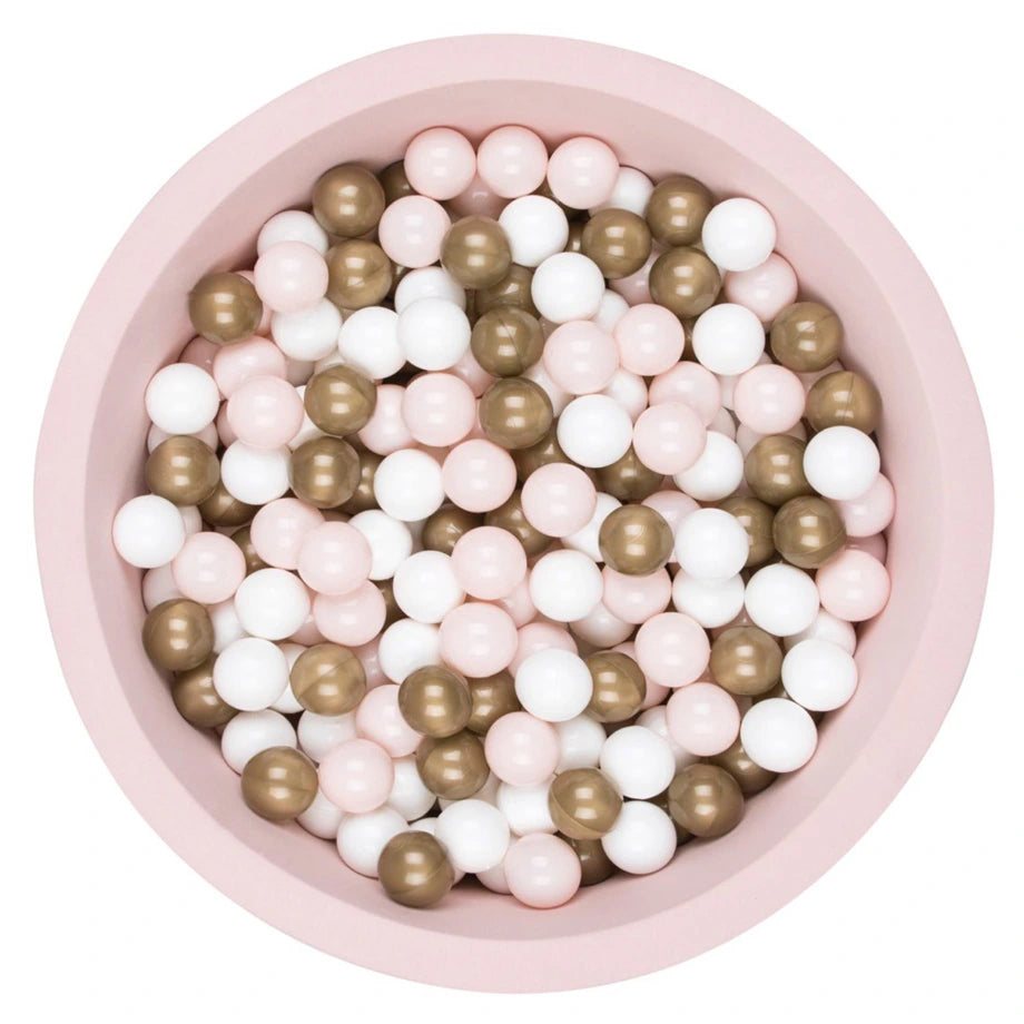 Larisa And Pumpkin Ball Pit 92Cm With 200 Balls XL (Powder/Gold/White)