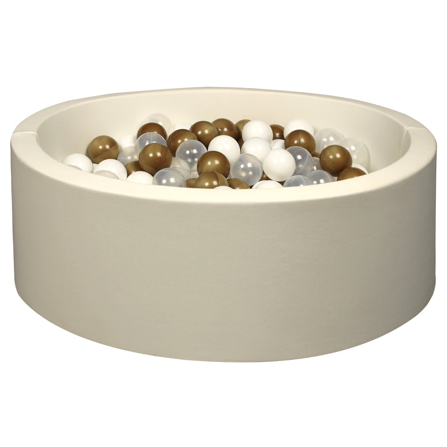 Larisa And Pumpkin Ball Pit 92Cm With 200 Balls XL (Gold/Clear/White)