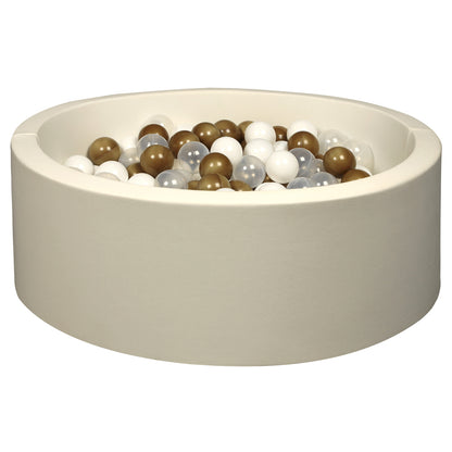 Larisa And Pumpkin Ball Pit 92Cm With 200 Balls XL (Gold/Clear/White)