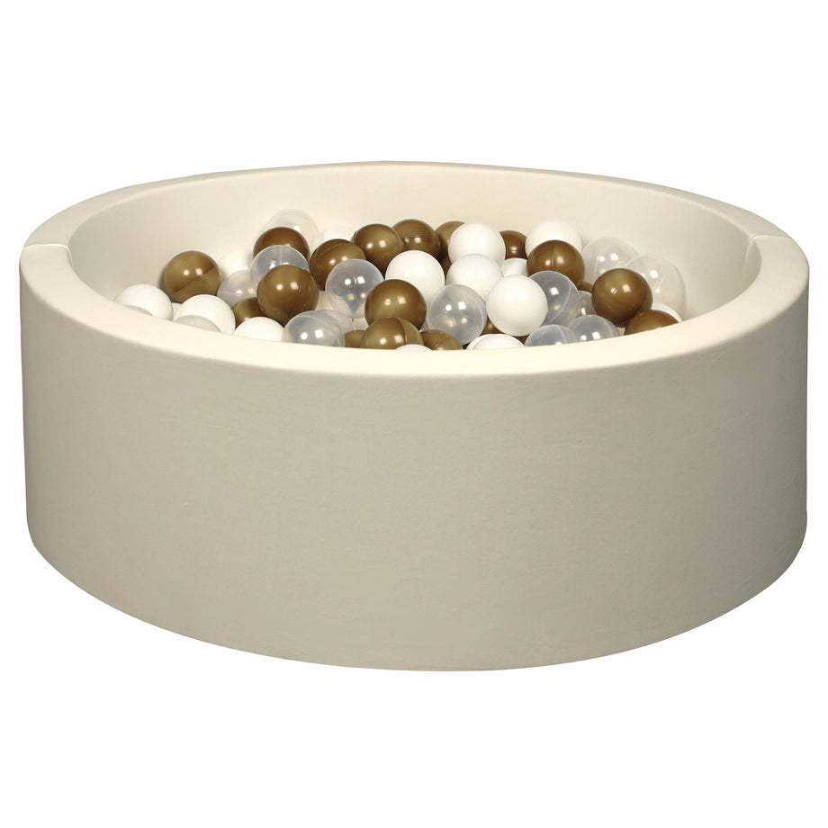 Larisa And Pumpkin Ball Pit 92Cm With 200 Balls XL (Gold/Clear/White)