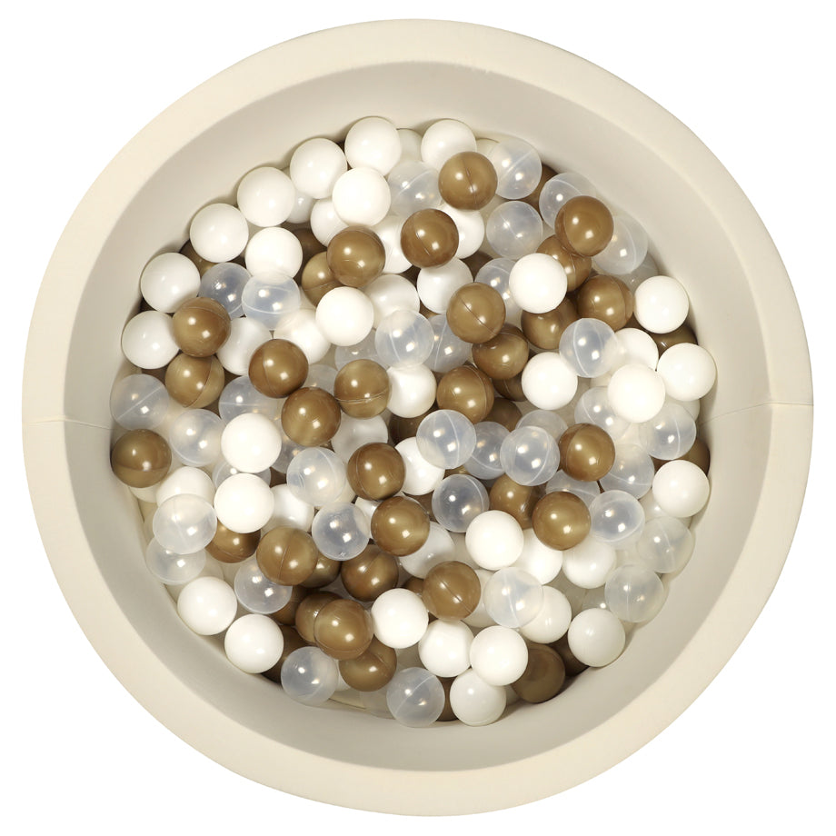 Larisa And Pumpkin Ball Pit 92Cm With 200 Balls XL (Gold/Clear/White)