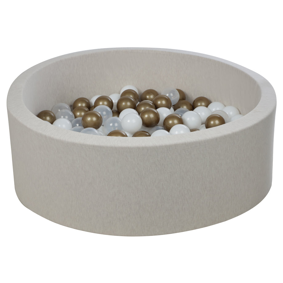 Larisa And Pumpkin Ball Pit 92Cm With 200 Balls XL (Gold/Clear/White)