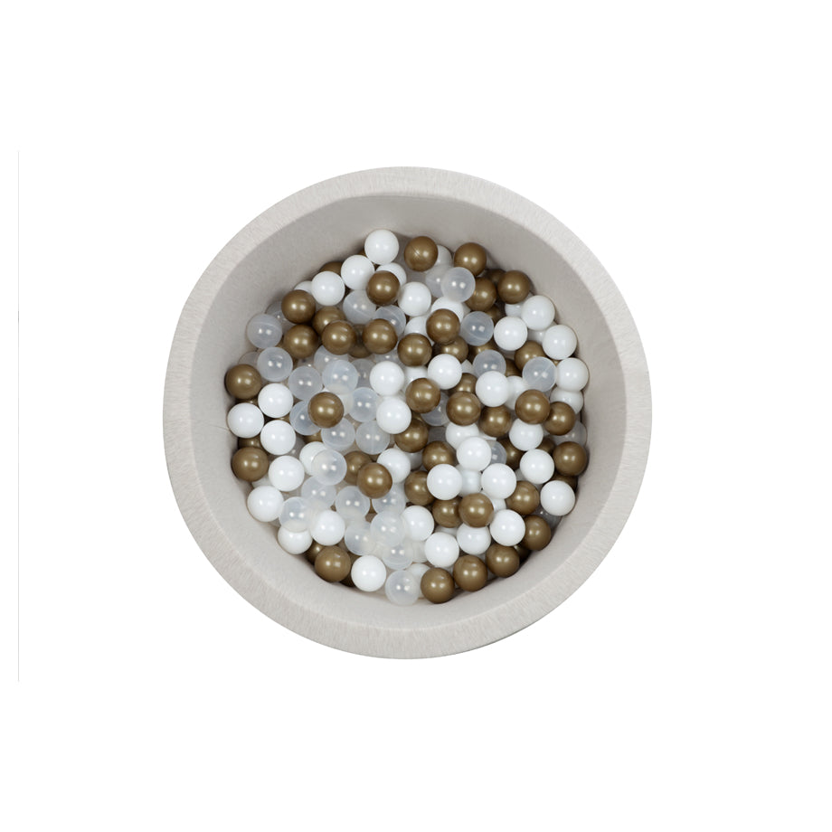 Larisa And Pumpkin Ball Pit 92Cm With 200 Balls XL (Gold/Clear/White)