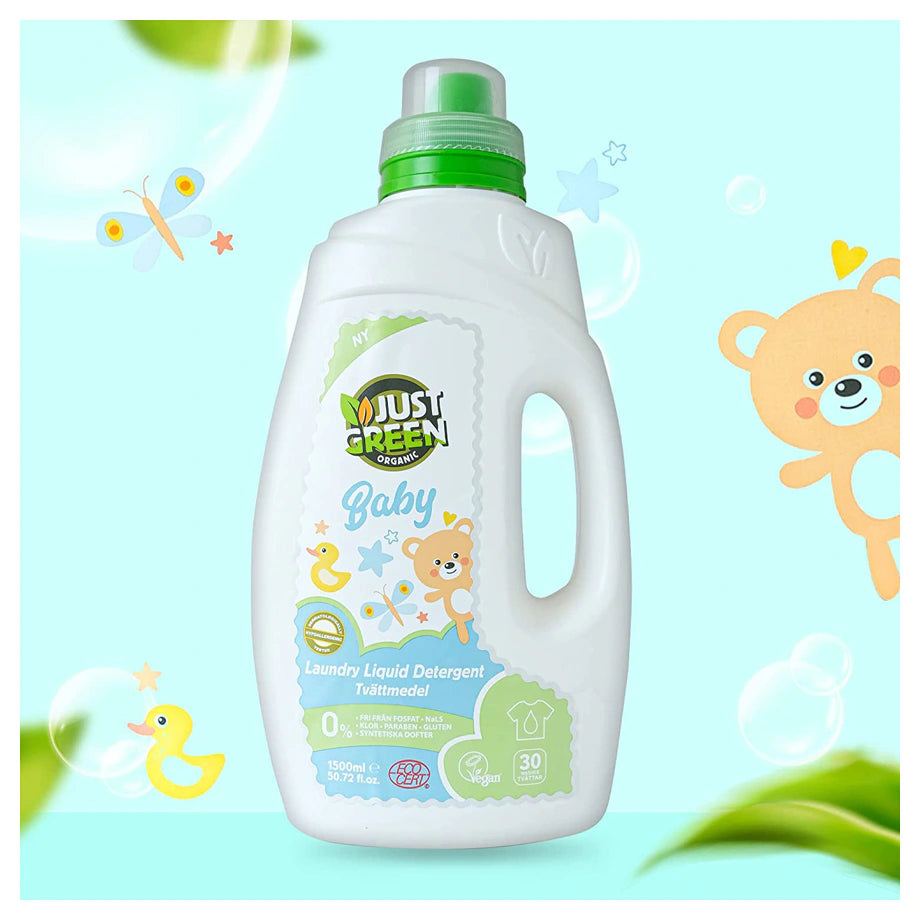 Just green organic Baby Laundry Liquid Detergent 1500ml