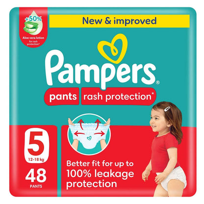 Pampers Micro Locking Pants Size 5 (48 Count) Mega Pack