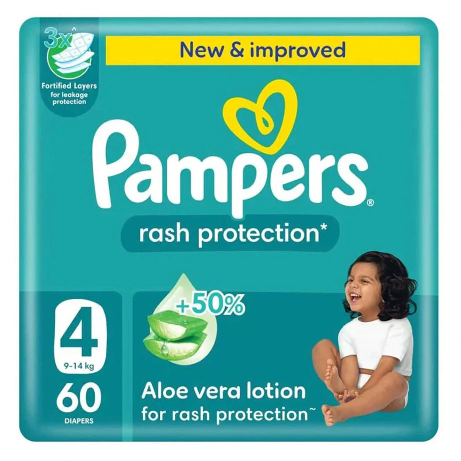 Pampers Micro Locking Diapers Size 4 Pack of 60 (Mega Pack)
