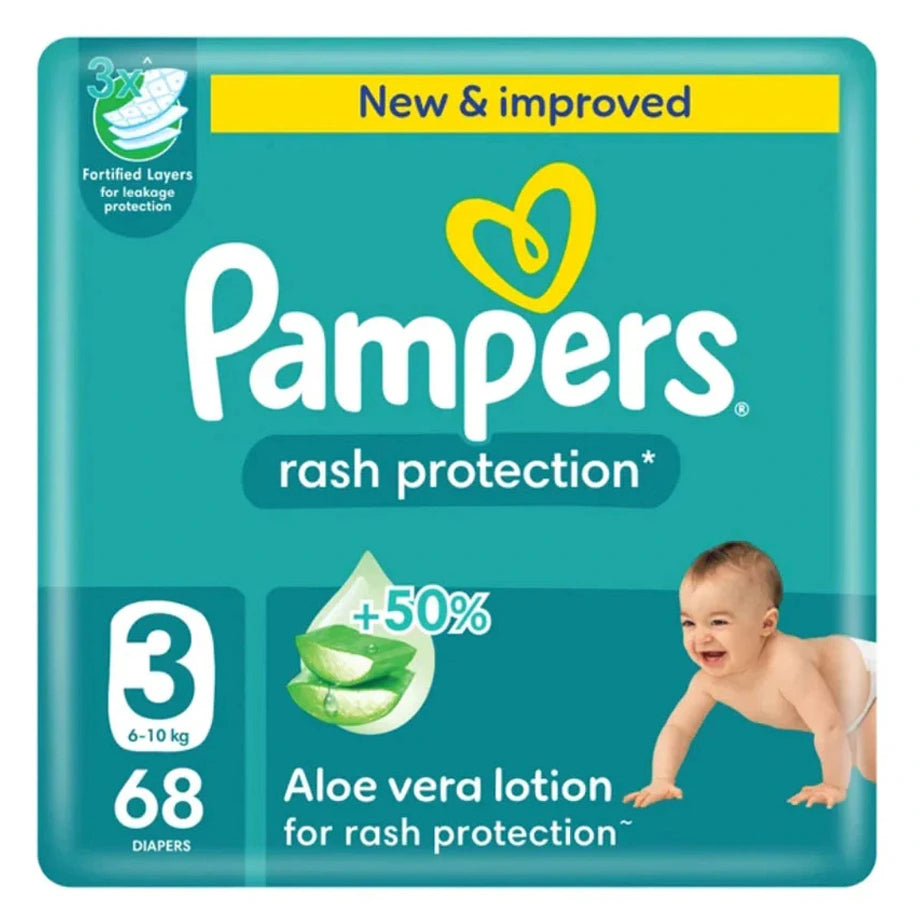 Pampers Micro Locking Diapers Size 3 Pack of 68 (Mega Pack)