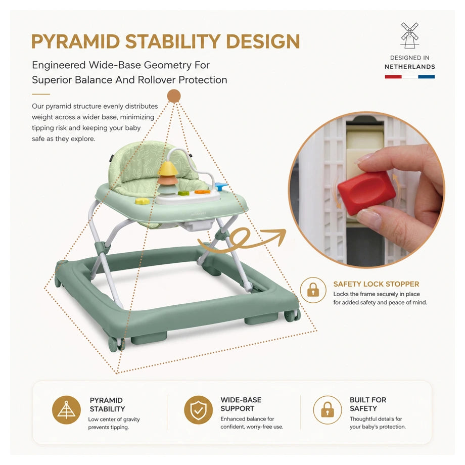 Neobreez Tredo Baby Walker (Green)