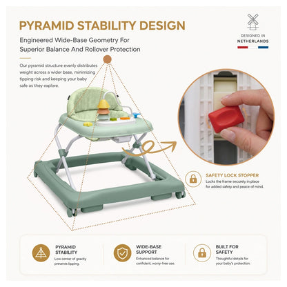 Neobreez Tredo Baby Walker (Green)