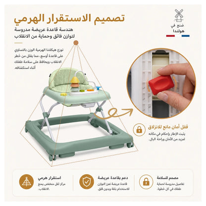 Neobreez Tredo Baby Walker (Green)