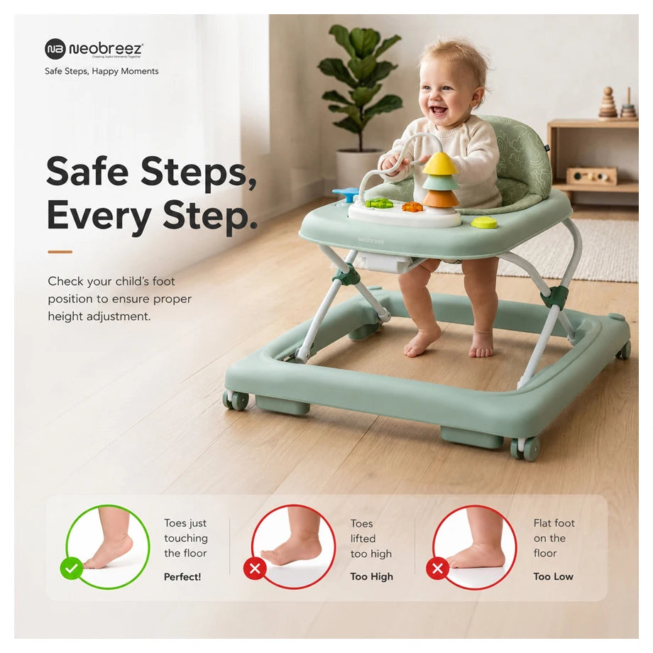 Neobreez Tredo Baby Walker (Green)