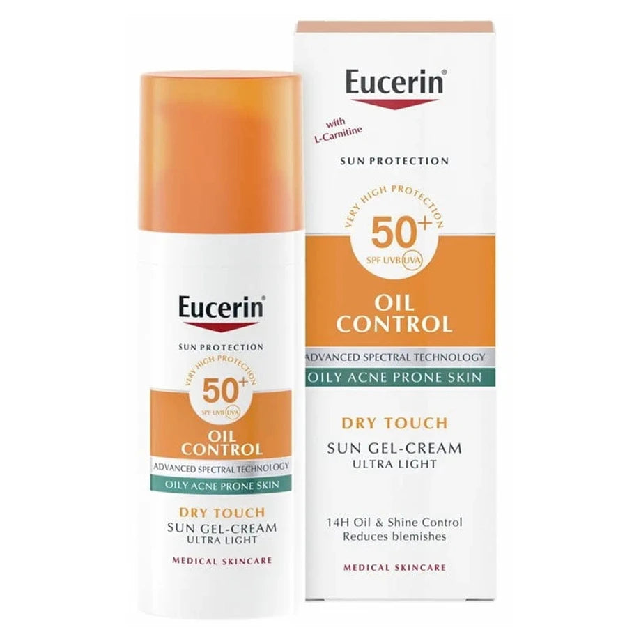 Eucerin واقي شمس للبشرة الدهنية والمختلطة مع عامل حماية SPF50+ (50 مل)