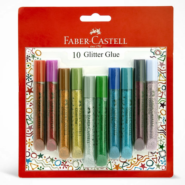 Faber-Castell - Glitter Glue 10 Colours x 12.5g