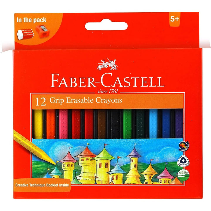 Faber-Castell - Grip Plastic Crayons 90mm Pack of 12