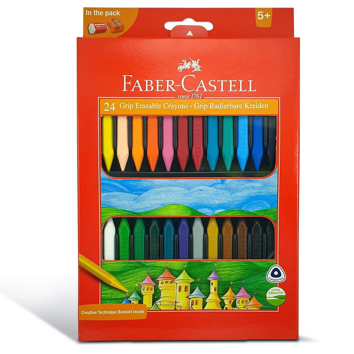 Faber-Castell - Grip Plastic Crayons 90mm Pack of 24