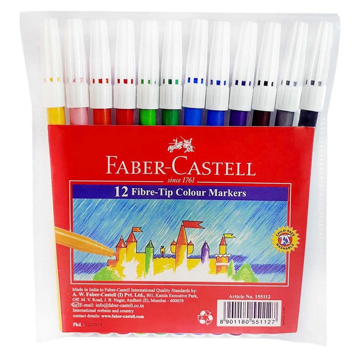 Faber-Castell - Felt-tip Color Pens Pack of 12