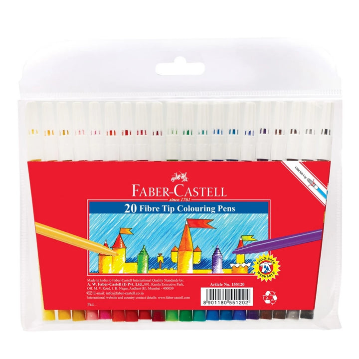 Faber-Castell - Felt-tip Color Pens Pack of 20