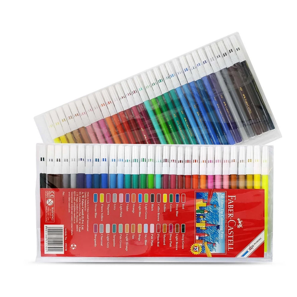 فابر كاستل - مجموعة أقلام تلوين برأس فلوماستر - 30 قلمًا فابر كاستل - مجموعة أقلام تلوين برأس فلوماستر - 30 قلمًا