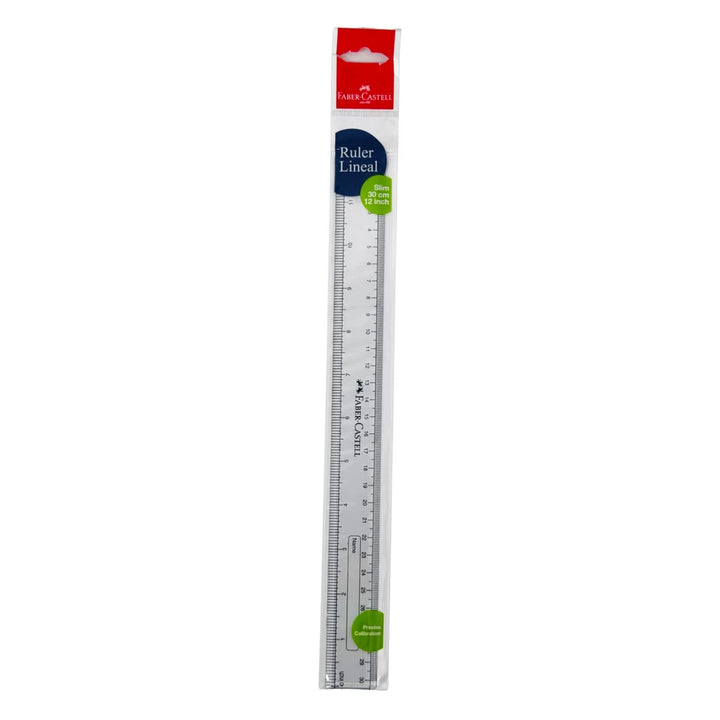 Faber-Castell - Clear Slim Plastic Ruler 30cm