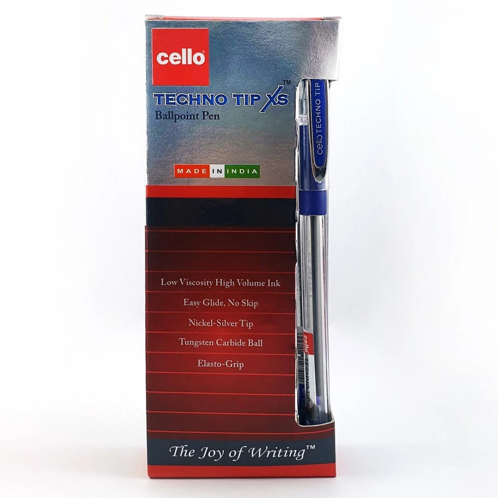 قلم حبر جاف Technotip XS من Cello - 0.7 مم، عبوة من 12 قلمًا (أزرق) قلم حبر جاف Technotip XS من Cello - 0.7 مم، عبوة من 12 قلمًا (أزرق)