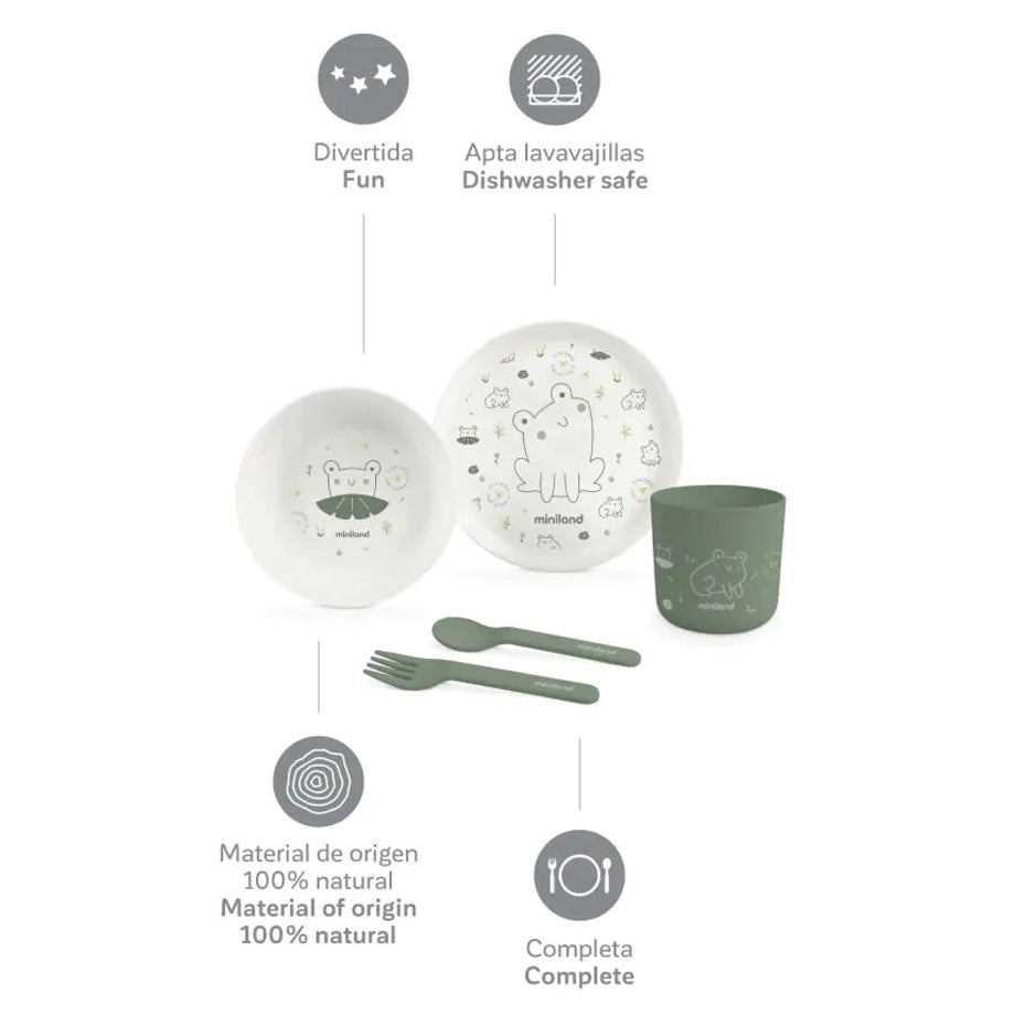 Miniland Naturmeal Insulated Food Container Frog