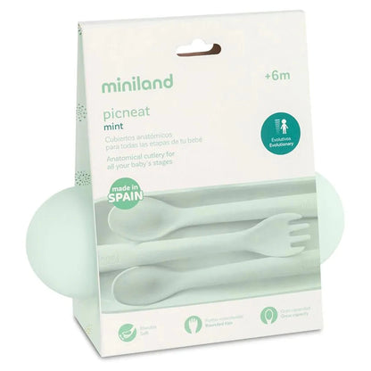 Miniland Picneat Cutlery Set (Dolce Mint)