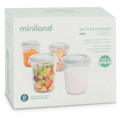 Miniland Set 4 Hermisized Mint 250Ml