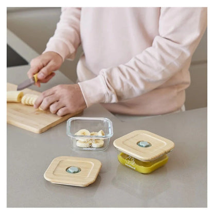 Miniland Pack-2-Go Ecosquare Frog Glass Container
