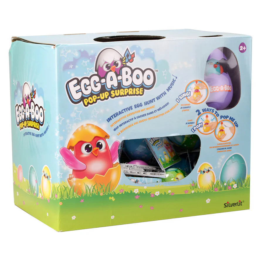 بيضة فضية من نوع Egg A Boo، 2 بيضة، 24 قطعة بيضة فضية من نوع Egg A Boo، 2 بيضة، 24 قطعة