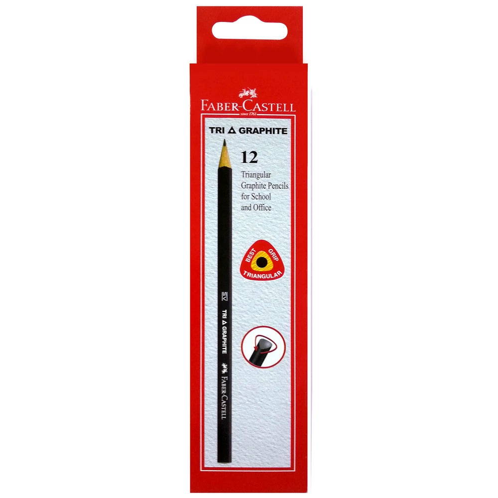 Faber-Castell - Triangular Graphite Pencil HB Pack of 12